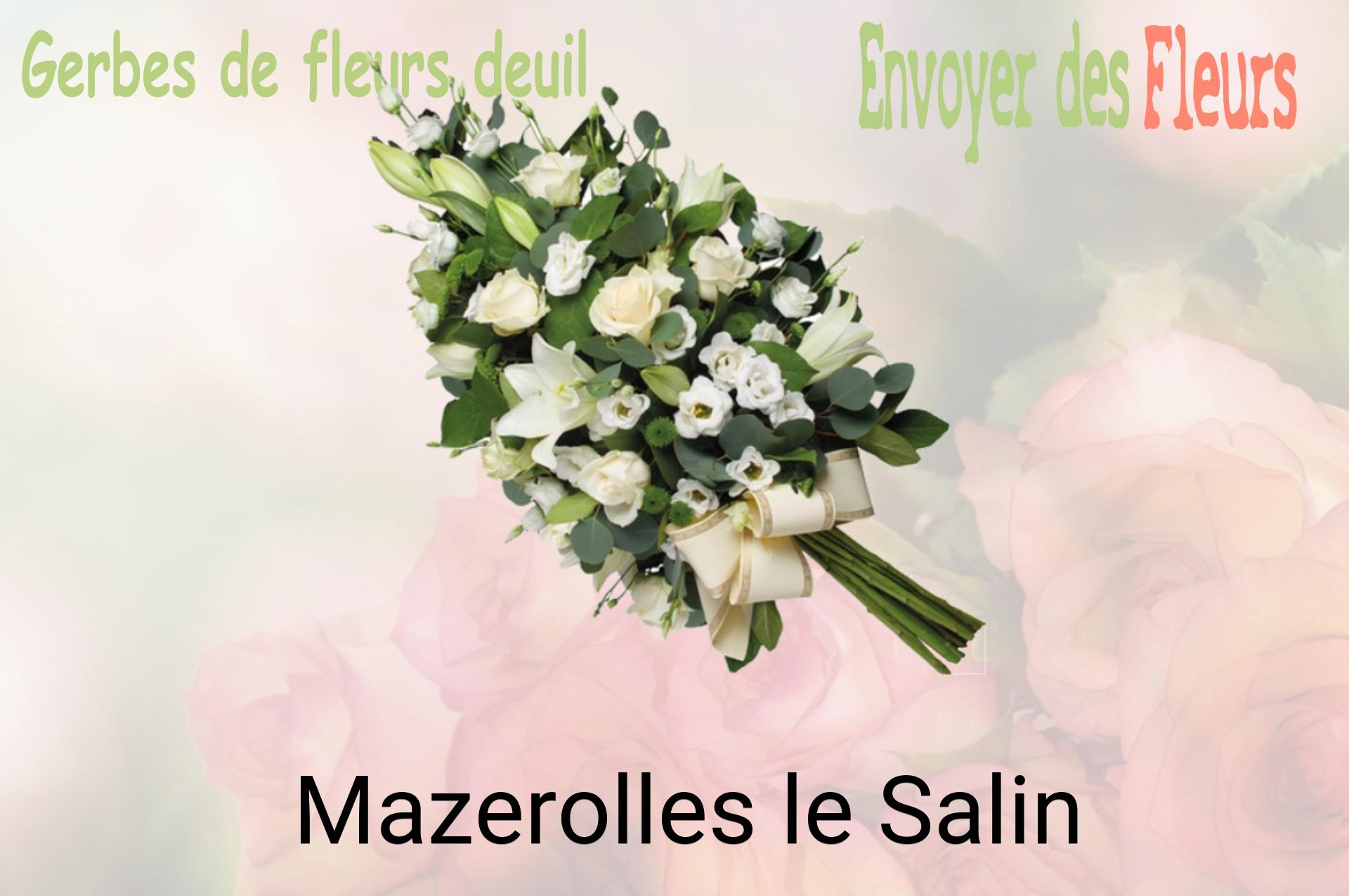 Gerbe de fleurs de deuil livrée à Mazerolles-le-Salin